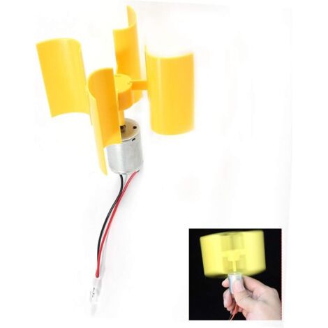 Mini générateur d'éoliennes Verticales, Kit De Bricolage Petites Éoliennes, Turbine éolienne 0,55 W 5,5 m/s générateur éolien Vertical Kit Moteur générateur éolien Modèle à Monter soi-même