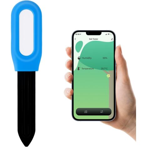 Wigearss Zigbee Capteur Testeur de Sol, Mesure d'Humidité pour Plantes, Moniteur de Température de l'Air, Hygromètre Intelligent pour Plantes d'Intérieur (1/5)