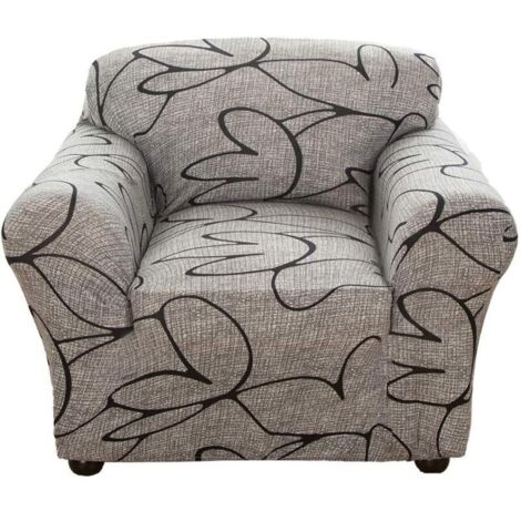 Housse de canapé extensible en polyester, élastique, pour canapé 1 place, 90–130 cm (1/5)