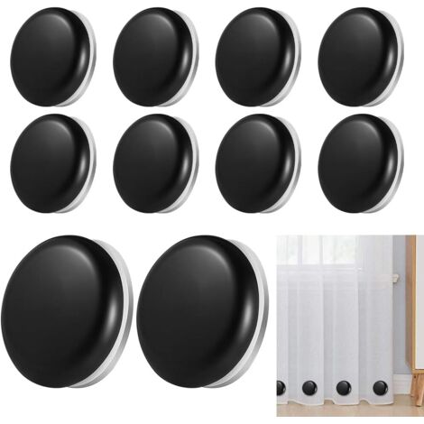 10 Pièces Poids de Nappe de Table Exterieur, Poids pour Rideaux Magnétique, Pince de Nappe Extra Lourde, Poids pour Nappe avec Aimant en Acier Inoxydable pour Pique Nique, Intérieur (Noir)