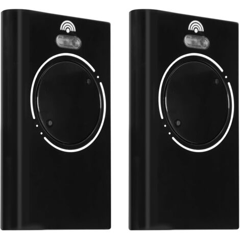 2er-Pack Garagentor-Fernbedienung 868 MHz, 2-Kanal-Fernbedienung kompatibel mit XT4 868 SLH LR, XT4 868 SLH, XT2 868 SLH LR, XT2 868 SLH (Schwarz) (1/5)