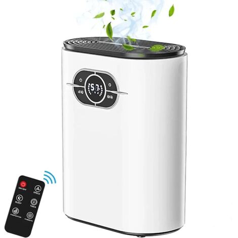 Déshumidificateurs pour la Maison, déshumidificateur de séchage de Linge 1200 ML avec Affichage numérique, télécommande, arrêt Automatique, minuterie de 24 Heures, humidificateur d'air pour Maisons (1/5)