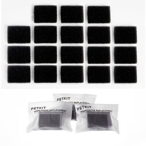 Paquet de 18 filtres en mousse de remplacement compatibles PETKITEversweet 3 Pro/Solo 2/Solo SE pour pompes sans fil, fontaines d'eau pour animaux de compagnie (1/4)