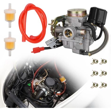 GY6 50cc carburateur PD18 Carbe avec ligne de drainage pour GY6 49cc 50cc 139QMB 4 r trams scooter cyclomoteur Taotao Lance Eagle Tank Urban VIP Champion Kymco Parts (1/5)
