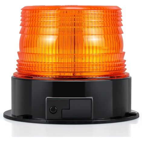 Feu d'avertissement LED orange magnétique – Autonomie 8h – Base magnétique pour installation rapide – Pour véhicules avec prise allume-cigare (1/4)