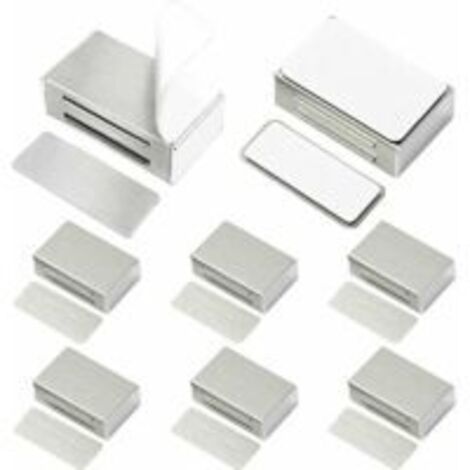 Aimant de Porte Placard Adhesif Lot de 8 Loquets Magnétiques de Porte Mise à Jour sans Vis sans Perçage pour Placard de Cuisine Aimant Fermeture Puissant pour Tiroir, Armoire, des Meubles, etc (1/5)