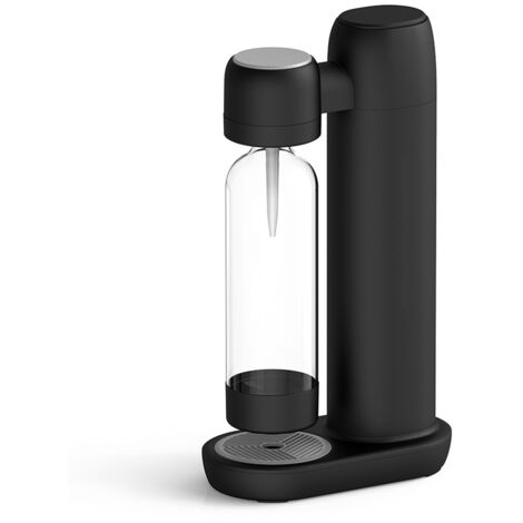 Machine à eau gazeuse avec PET bouteille 1L sans BPA noir, auto- décharge de pression ouverture silencieuse, Machines à eau pétillante et sodas, gazéifier l'eau, sans cylindre standard CO2 (1/5)