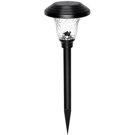 Lampe solaire d'extérieur en verre, jusqu'à 12 heures d'autonomie continue, marche/arrêt automatique, étanche, lumière chaude (1/4)