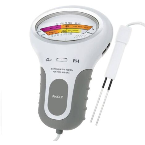 Testeur de pH et de Cl2 2 en 1, testeur de niveau de qualité de l'eau pour piscine, spa, moniteur de qualité de l'eau (1/5)