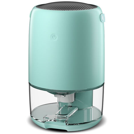 Déshumidificateur avec arrêt automatique, petit déshumidificateur silencieux pour la maison, déshumidificateur pour chambre, camping-car, placard, déshumidificateur pour salle de bain (bleu) (1/5)