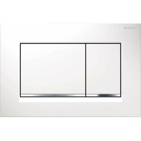 Pour Geberit Sigma30 - Plaque de commande Sigma30, blanc/chrome 115.883.KJ.1 (1/2)