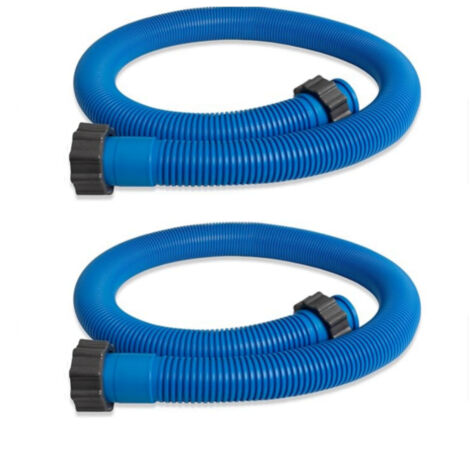 Lot de 2 tuyaux de piscine hors sol 1,5" x 59" pour pompe de piscine, filtre à sable, accessoire de remplacement pour pompe de filtration Intex, bleu (1/5)