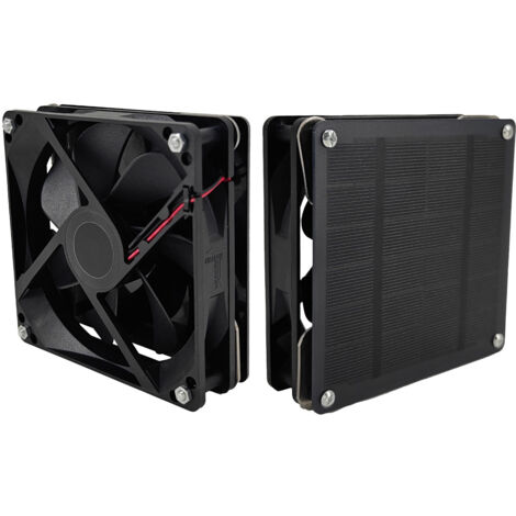Lot de 2 ventilateurs solaires 3 W pour petits poules, serres, hangars, maisons pour animaux domestiques, échappement de fenêtre (1/5)