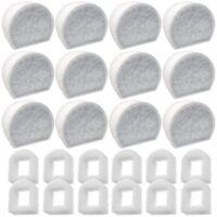 Lot de 24 préfiltre en mousse et filtre à carbone – Compatible fontaines PetSafe Drinkwell INOX 360, Avalon, Pagoda, Seascape, Sedona – Filtration efficace