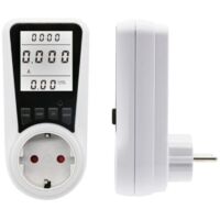 Compteur de consommation d'énergie Ulisem, compteur de coûts d'électricité, wattmètre, compteur de consommation d'énergie avec grand écran LCD rétroéclairé, protection contre les surcharges 3680 W, 23