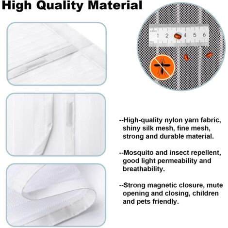 Moustiquaire Magnétique pour Portes, Différentes Tailles, 130X 200cm ...