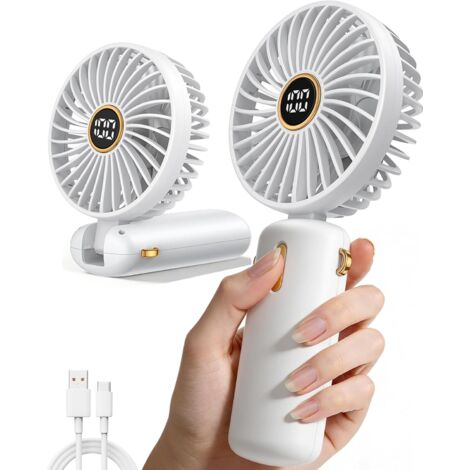 Ventilateur-Portable-Mini-Poche-Petit-Rechargeable-USB-Ventilo-A-Main-Portatif-Silencieux-Fan-Pile-Batterie-Ventilateurs Hand Held Ventillateur Bureau Table Visage Voyage Externe Individuel Personnel