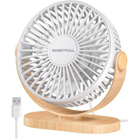 Mini ventilateur USB, silencieux, 3 vitesses, facile à transporter pour le bureau, la maison et l'extérieur (1/5)