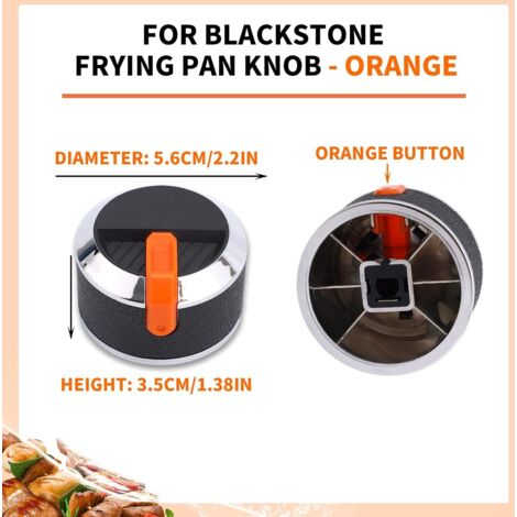 Lot de 2 Boutons Rechange pour Plancha à Gaz, Boutons Commande Orange Poêle à Frire Compatibles avec les Accessoires pour Planchas Blackstone de 43 55 71 91 cm