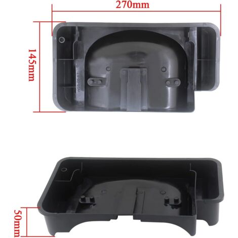 Bac d'évaporation du compresseur pour réfrigérateur congélateur bac récupérateur d'eau frigo dégivrage condensats plastique pièces bac de vidange compresseur de rechange universel (270 x 145 x 50 mm) (1/2)