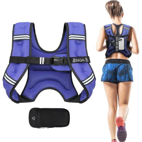 Gilet Lesté Pour la Musculation, Taille Ajustable, Poche Pratique, Gilet Lesté en Sable de Fer, Idéal Pour les Séances de Gymnastique, le Yoga et les Exercices d'Aérobic (1/5)