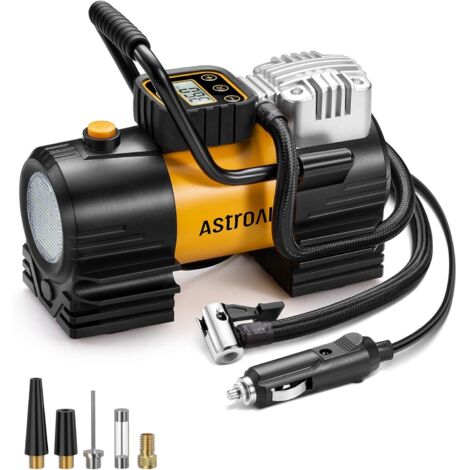Gonfleur Pneus Voiture 150 PSI, Compresseur à Air Portatif, , Pompe a Velo 12 V DC Arrêt Automatique Inflation Rapide avec Eclairage LED pour Voiture, Vélo, Moto, Ballon (1/5)