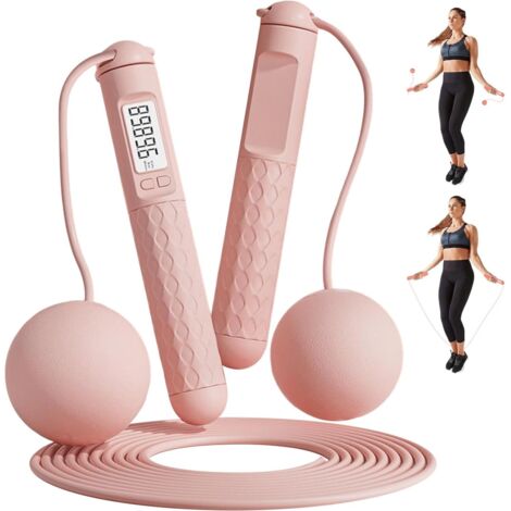 Corde à Sauter Sans Fil Intelligente avec Compteur, Corde a Sauter Sans Fil Sport, Poignées Antidérapantes Jump Rope Réglable pour Fitness Adulte,Enfant (1/5)