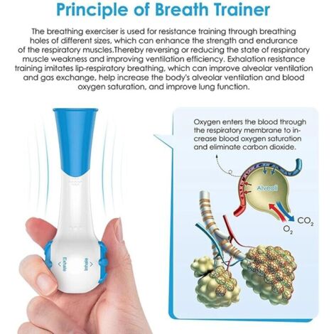Appareil D’Exercice Pulmonaire – Entraîneur Respiratoire Portable Avec Résistance Réglable