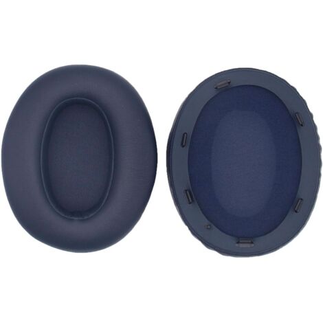 Coussinets de rechange pour casque Sony WH-XB910N - Pièces de réparation compatibles avec Sony WH-XB910 XB910N - En cuir protéiné plus souple - Bleu foncé (1/2)