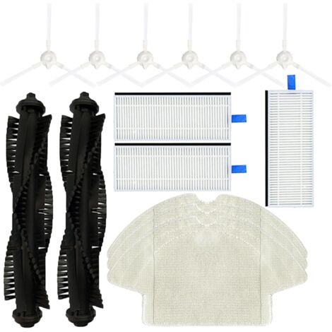 Lot de 14 accessoires pour aspirateur robot Tefal Rowenta X-plorer série 75 RG7687 accessoires de rechange pour aspirateur balai roulant, brosse latérale, filtre, tampon de nettoyage compatible avec (1/5)