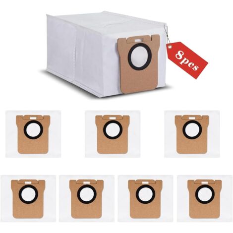 Lot de 8 sacs d'aspirateur compatibles avec Xiaomi X10+/X20+, 2,5 l, grande capacité, pour robot aspirateur Dreame L10s Ultra/L20 Ultra/L10 Ultra (1/5)