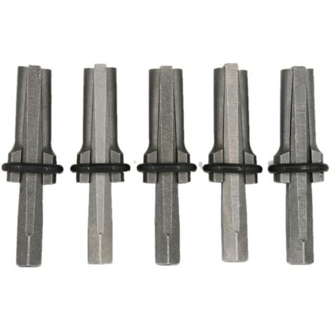 Lot de 5 cales de cheville à main 16 mm, résistantes, fendeur manuel de pierre pour sculpteur, trottoir, démolition, rénovation de maison - Noir (1/5)