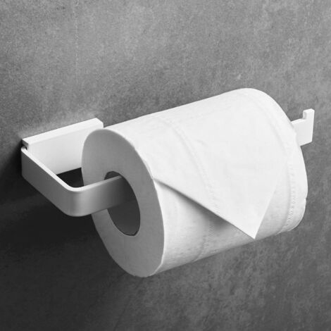Porte-Rouleau de Papier pour Salle De Bains, Blanc (1/5)