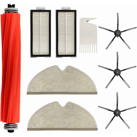 Lot de 9 accessoires Q7 compatibles avec Xiaomi Roborock Q7 Q7+ Q7 Max Q7 Max + kit d'accessoires, brosse principale, brosse latérale, filtres HEPA, chiffon de nettoyage (1/5)