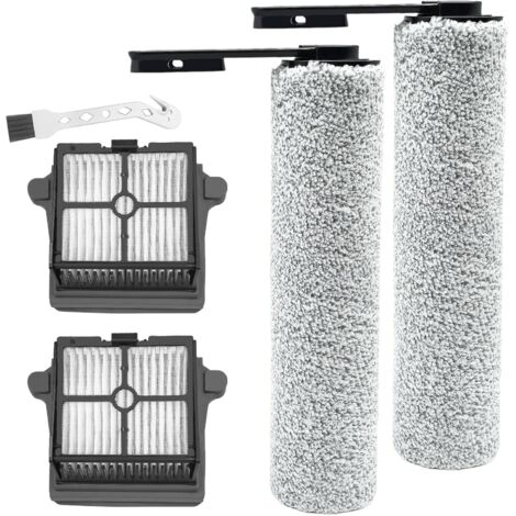 Brosse à rouleau + filtre pour Tineco iFloor 5 Breeze Complete aspirateur sec et humide pièces de rechange, ensemble d'accessoires 2 rouleaux de brosse + 2 filtres (1/5)
