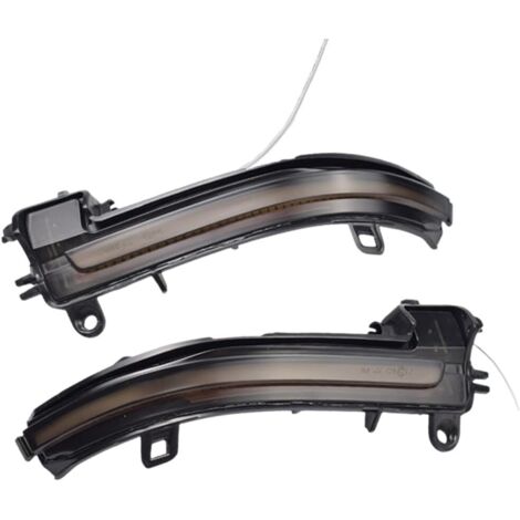 Lentille fumée Feu clignotant séquentiel dynamique LED Marqueur latéral Rétroviseur Clignotant pour B-MW 1 2 3 4 Series F20 F30 F31 F21 F22 F23 F32 F33 F34 X1 E84 F36 F87 (Blanc-Jaune)