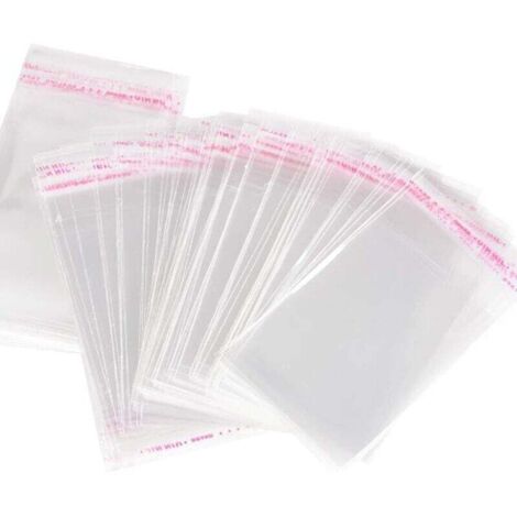 100pcs Petit Sac Bonbon Transparent Plastique Pochette Sachets Cellophane Auto-adhésifs Sachet d’Emballage Biscuit Sandwich Chocolats Perles Bijoux Cadeau(10×15cm) (1/4)
