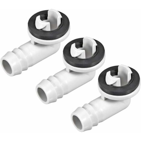 Connecteur coude pour climatiseur – Raccord de drainage 15mm – Plastique durable – Lot de 3 pièces pour évacuation condensat (1/5)