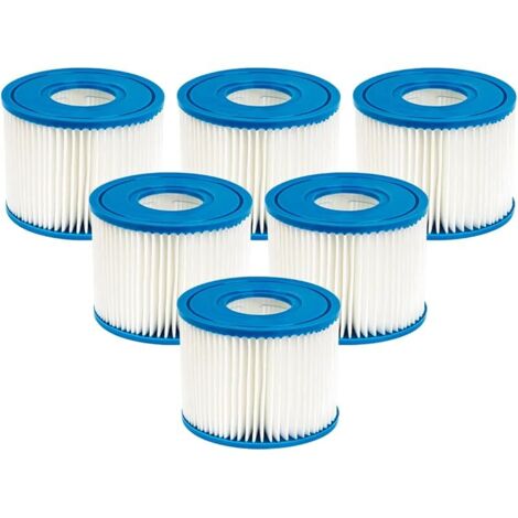 Lot de 6 cartouches filtrantes de piscine type S1 compatibles avec Intex PureSpa 29001E PureSpa Catridge (1/5)
