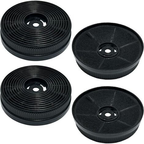 Lot de 4 filtres à charbon actif MIZ0060, compatibles avec Respekta CH33060WB, CH33060SB, PKM CF140, S22-60BBPY, Prokira PRCF140, FH60MS (1/5)