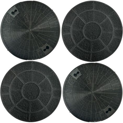 Lot de 4 filtres à charbon compatibles avec les modèles de hottes Electrolux : E3CFT29, MCFE39, EFC105X, EFC60001K, EFC60001W, EFC60110X, EFC60RX, EFC630K, EFC630X, EFC635X/A, EFC635X, EFC6406X/S
