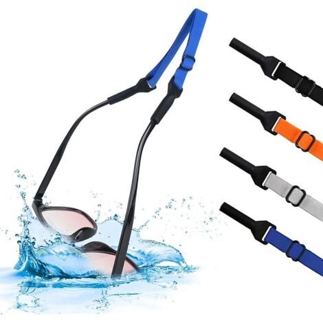 Cordons à Lunettes Ajustable Flottant Sangles de Lunettes Réglables Universelles Cordon à Lunettes élastique pour Lunettes de Soleil pour Hommes, Femmes, Enfants 4PCS
