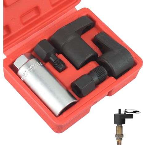 Lot de 5 Douilles pour Sonde Lambda, Clé à Douille de Sonde Lambda et Capteur d'Oxygène pour Voiture, avec Boîte