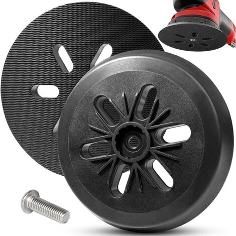 Plateau Poncage 150mm à Crochets pour Ponceuse Orbitale Compatible avec Bosch GEX 150, GEX 150 AC, PEX 15 AE et GEX 150 Turbo - Patin Auto-Agrippant avec Vis (2 Pièce) (1/5)