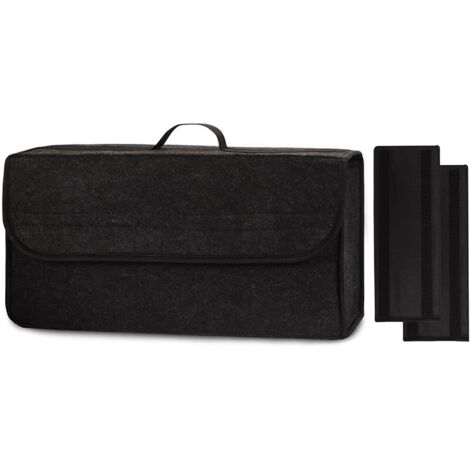Sac de Coffre Voiture en Feutre Version améliorée Organisateur de Coffre en Feutre Aiguilleté, Accessoire Utile Gadget, avec Panneaux latéraux stabilisateurs (50x15x25cm,Upgraded) (1/5)