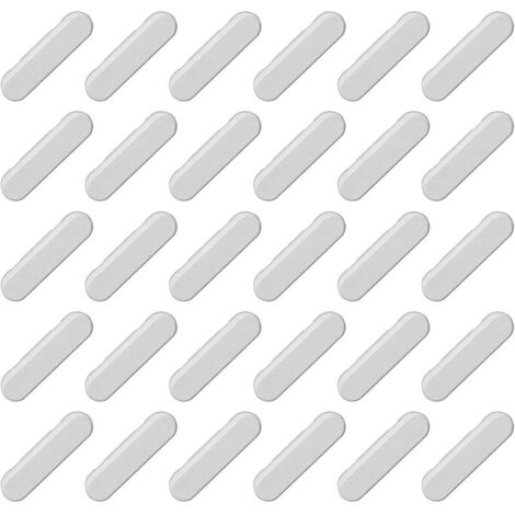 30 pièces Cache Aeration Fenetre Pvc, Cache-gouttières, Cache Trous d'Évacuation pour Fenêtres, Tempête - Busette de Drainage, D'extrémité de Rebord de Fenêtre (Blanc)