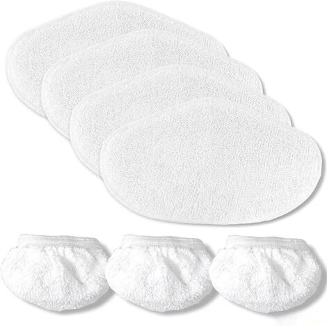 Serpillières Microfibres pour Polti Vaporetto PAEU0332 SV440 Double, SV450, SV460, 4 Lingettes Reutilisable de nettoyage, 3 PAEU0282 Sockettes de balai vapeur (1/5)