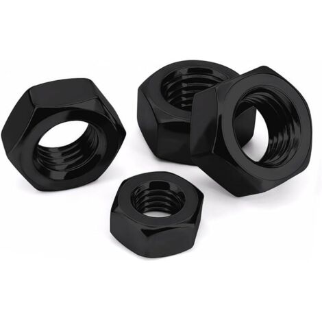 Ecrou M4 Noir, 25 Pièces écrou Hexagonal En Acier Inoxydable V2A A2 Ecrous Hexagonaux DIN934 Pour Vis, Boulons Et Tiges Filetées (1/5)
