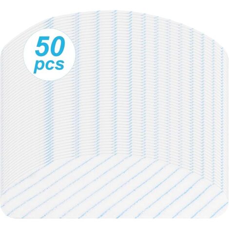 Lot de 50 lingettes pour aspirateur robot Ecovacs Deebot T8 AIVI T8 Max N8 Pro N8 Pro+ T9 T9+ - Tampons de nettoyage de qualité supérieure comme accessoires de rechange (1/5)