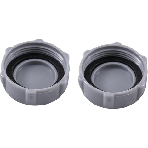 Bouchon de valve de vidange de P6H1158 Robuste Accessoires de Piscine Compatible avec le Système de Valve de Vidange P01006 (Gris, Lot de 2) (1/5)